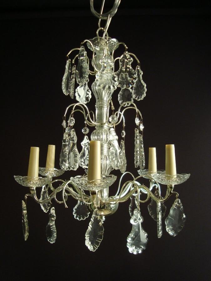 A silvered chandelier