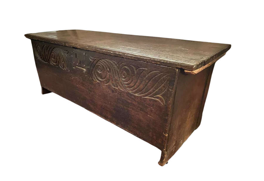 An oak plank chest