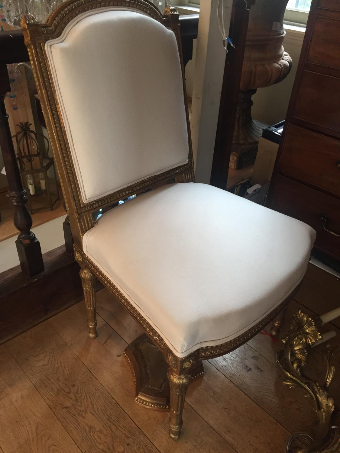 A French gilt wood dinning chair