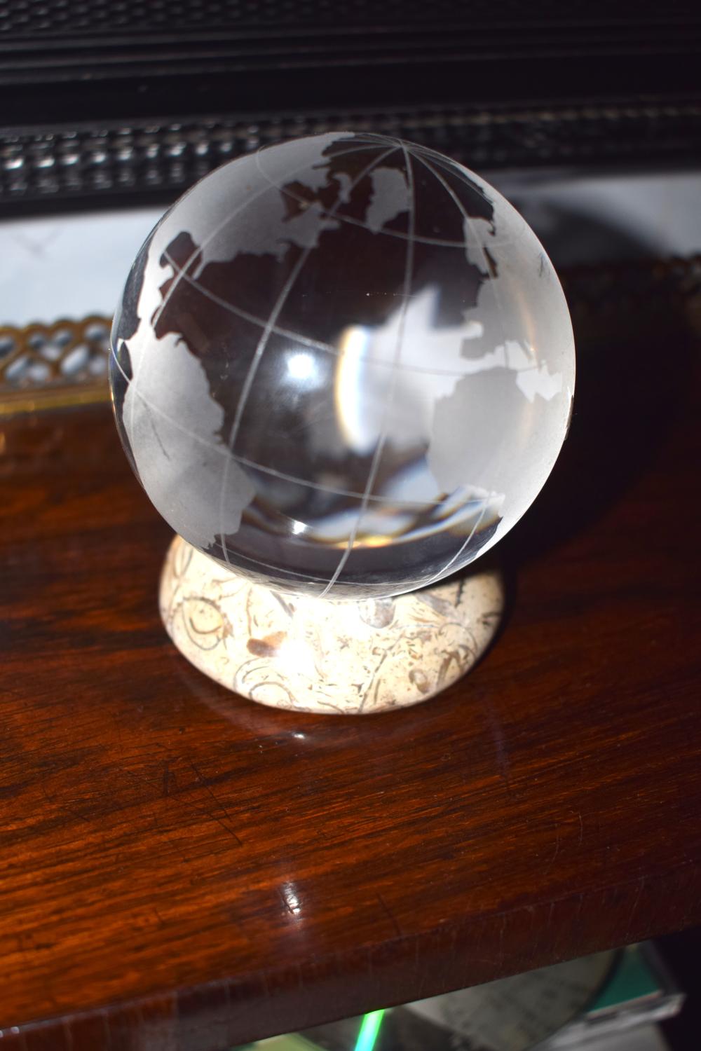 A Baccarat crystal glass orb