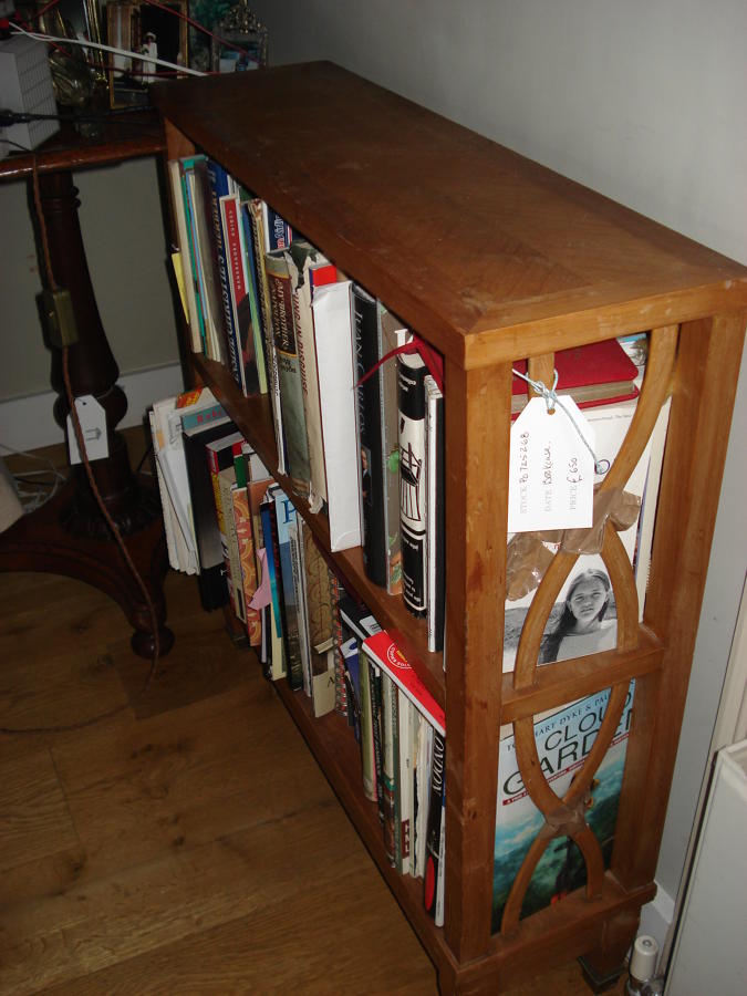 A Continental Cherrywood Narrow Bookshelf