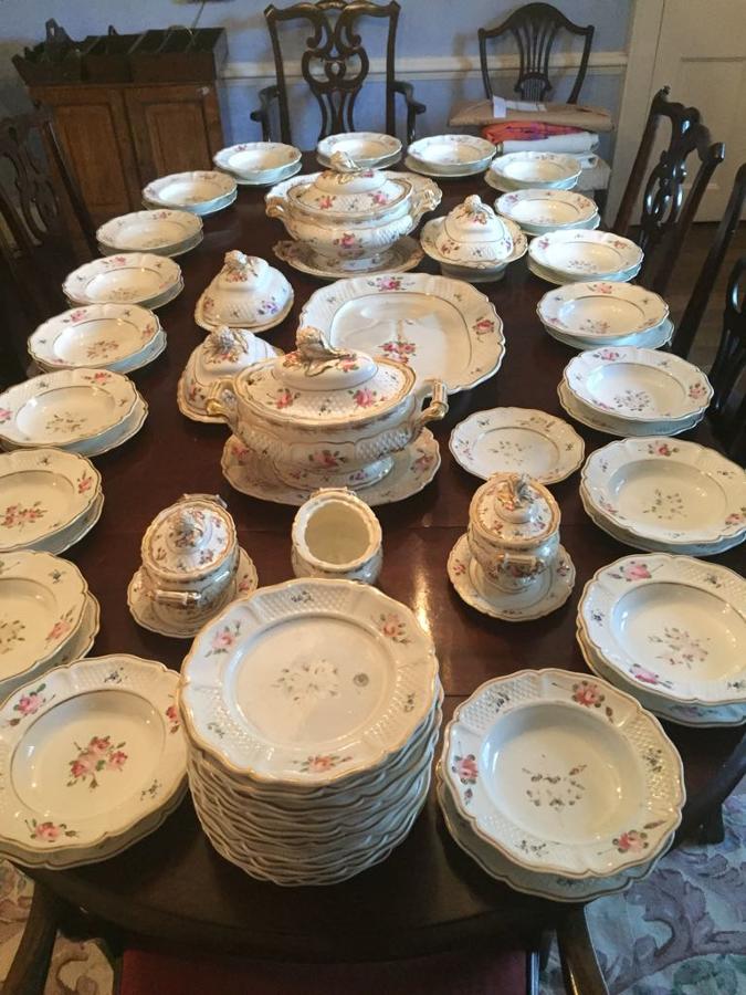 A large China dinner service