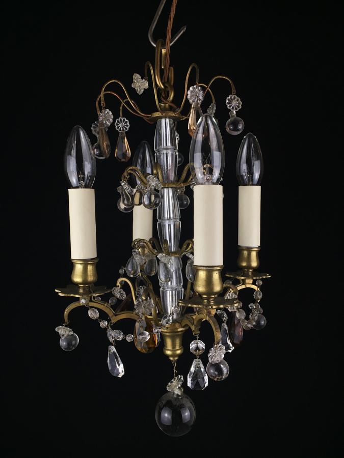 A small four light chandelier