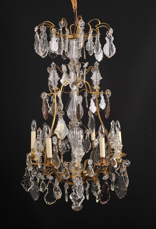 A Louis XV style cage chandelier