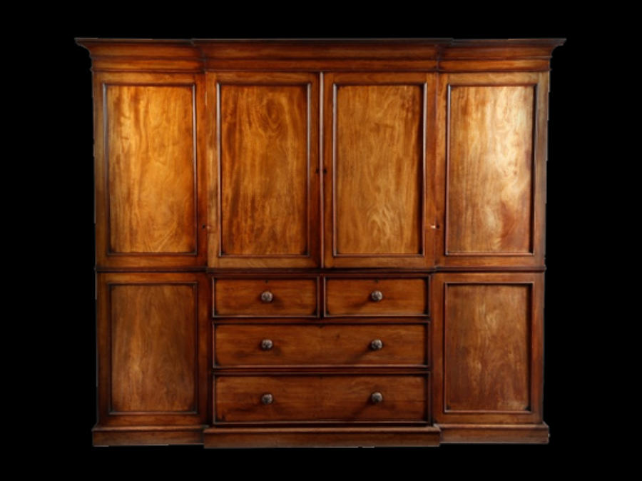 A Regency mahogany wardrobe