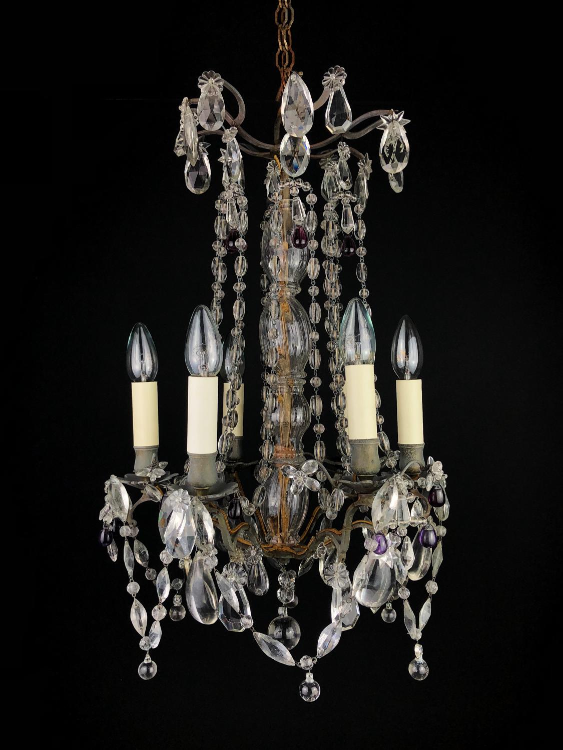 A small chandelier