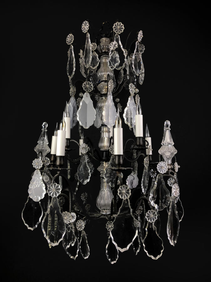 A nine arm French style chandelier