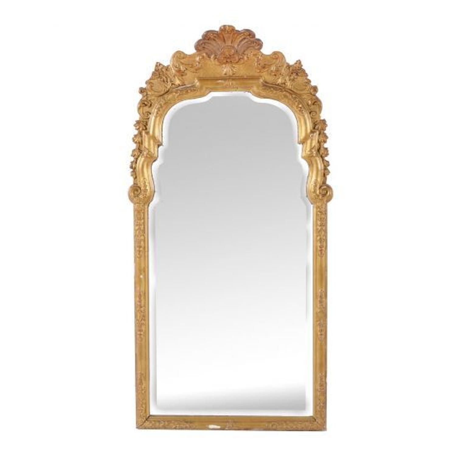 A gilt-wood George I style mirror