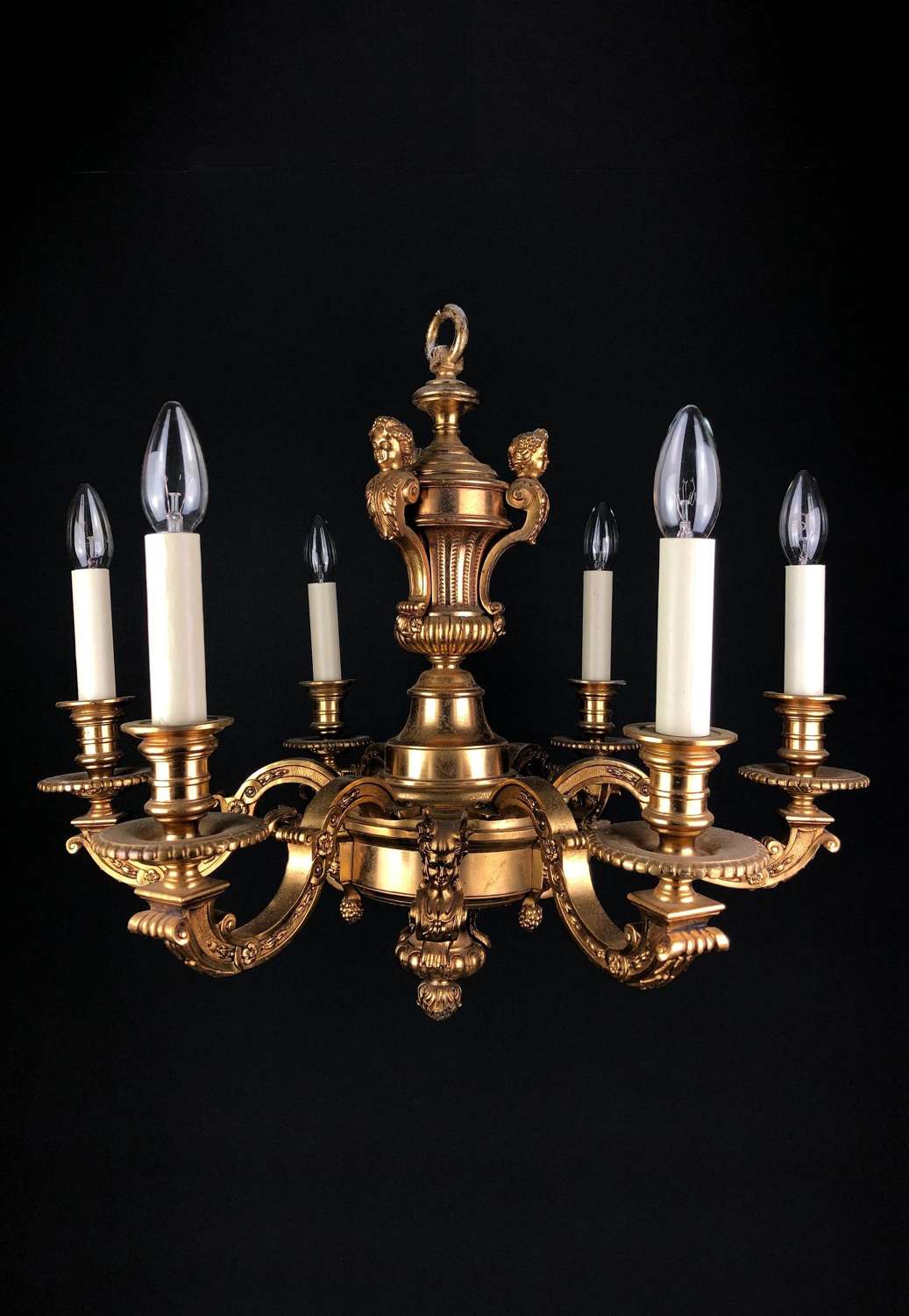 A chandelier in the style of Andre Charles Boulle