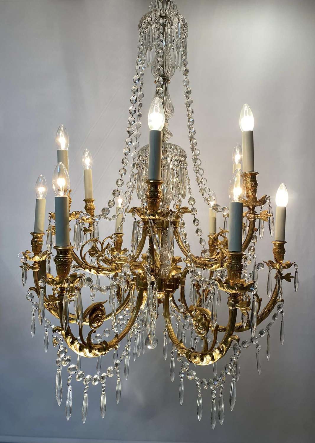 A Louis XVI style chandelier