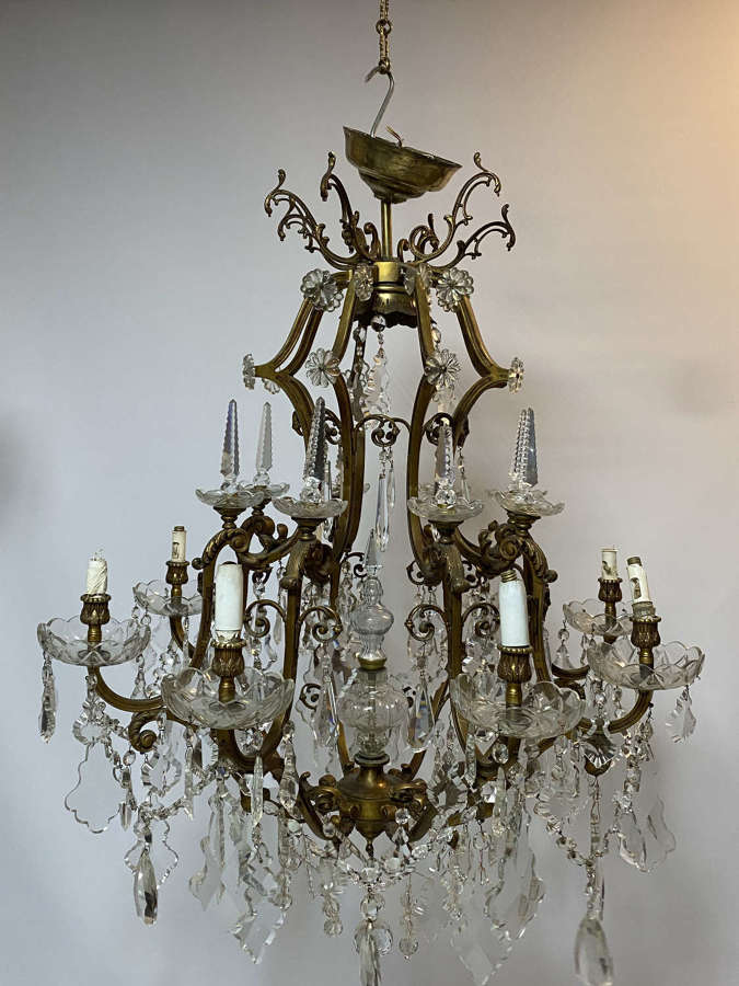 A guit rococo style French chandelier