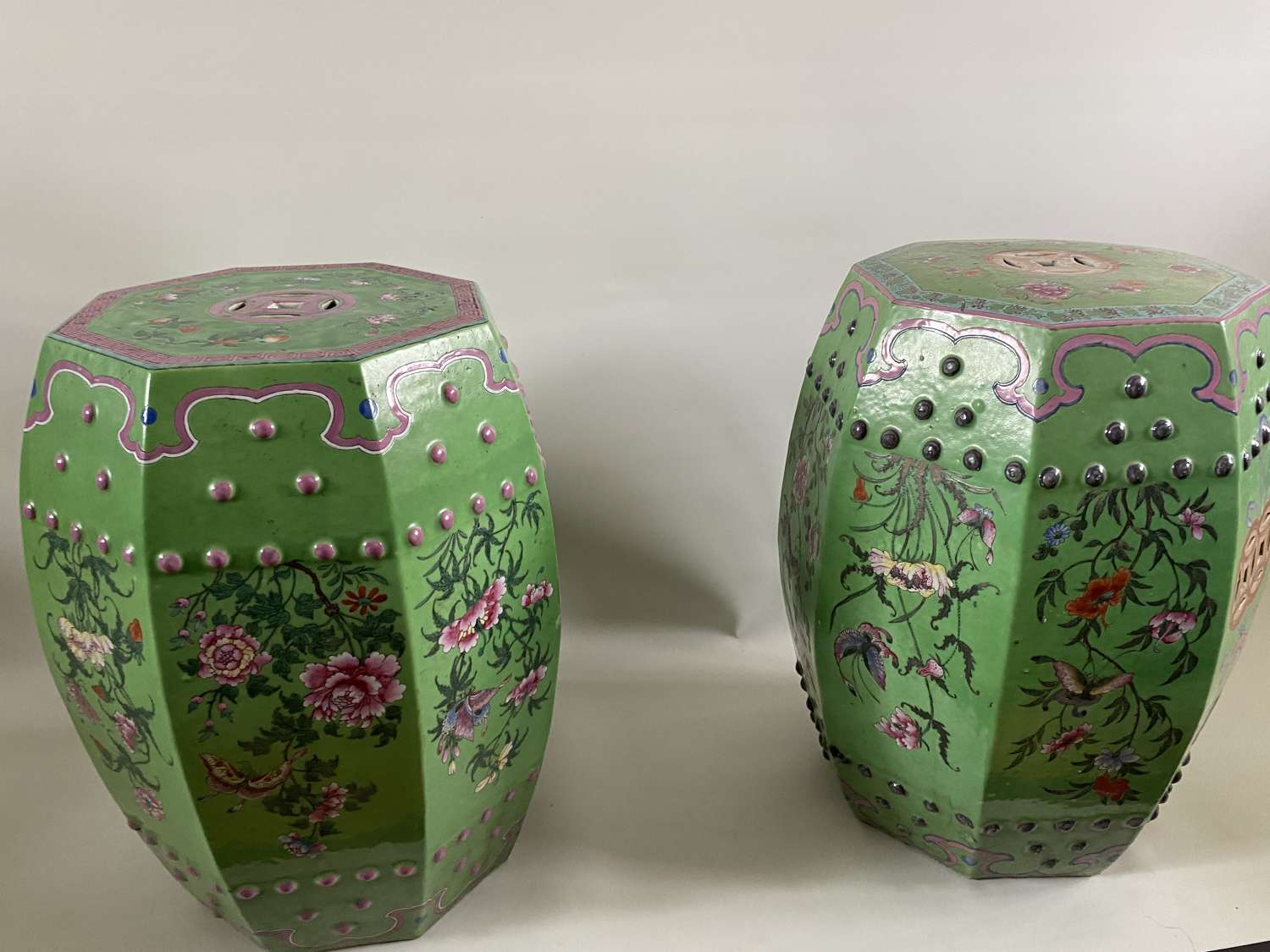 A pair of Cantonese garden seats