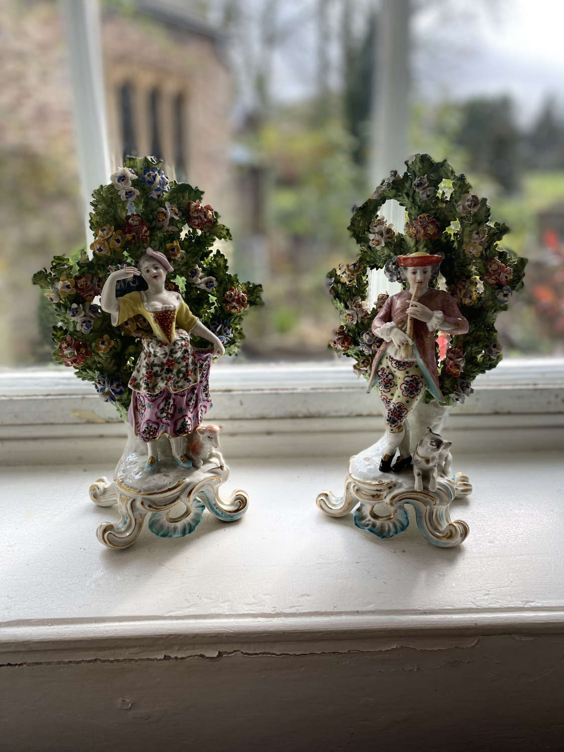 A pair of Chelsea star figures possibly C1900