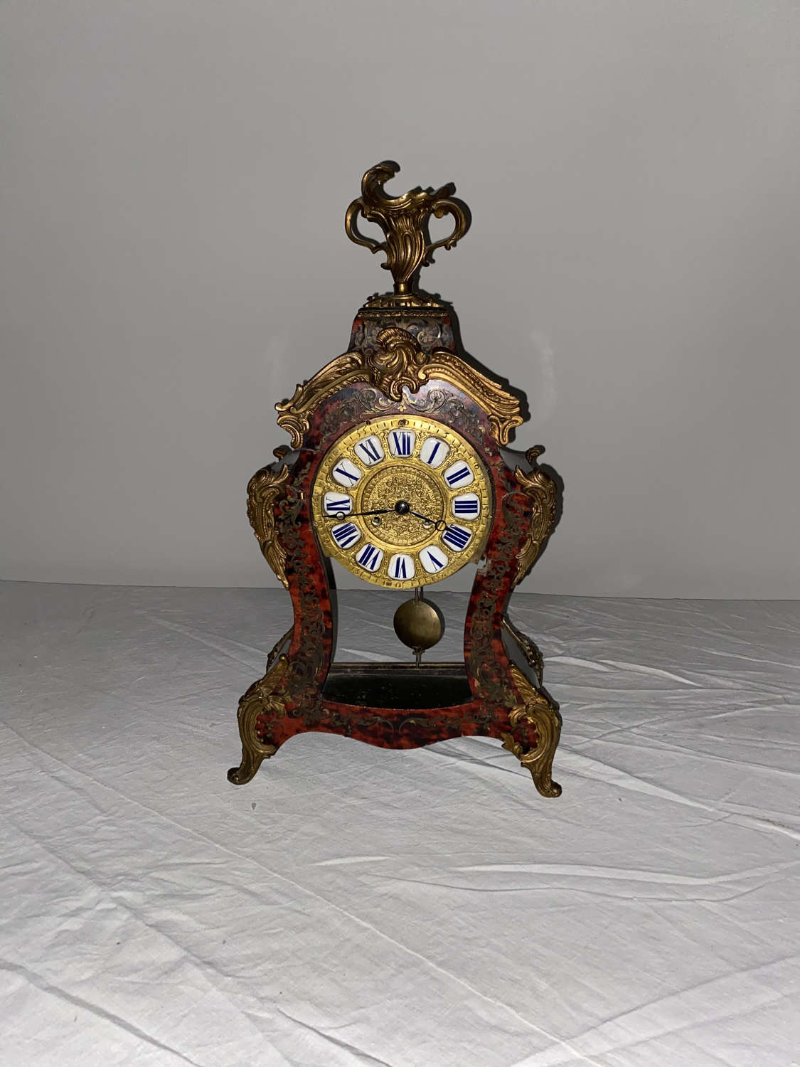 French 19th Century Boulle Louis Xv style Bracket Clock