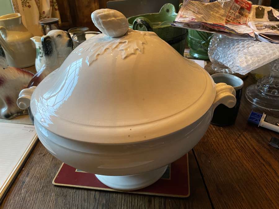 Tureen French with white porcelain