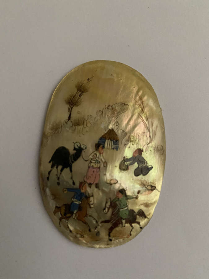 A unusual mother-of-pearl panel