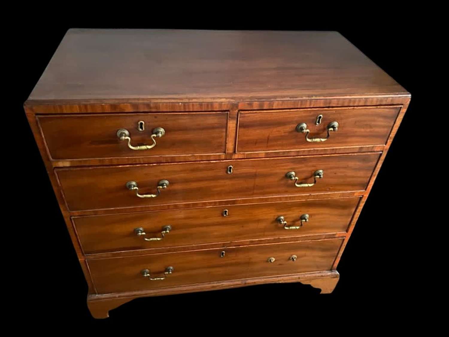 An George the third mahogany caddy top chest