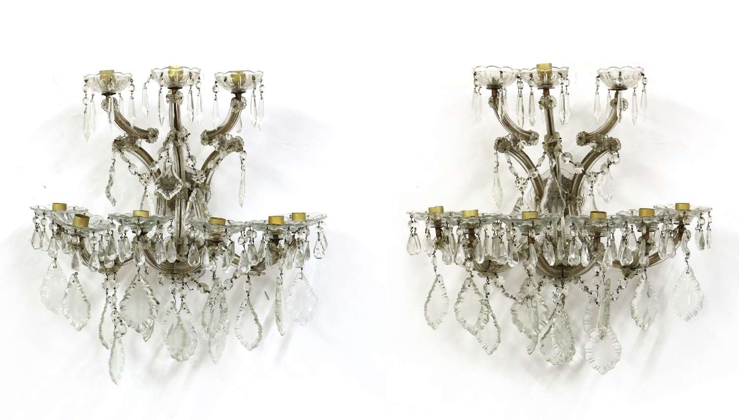 A pair of Maria Theresa style wall lights 