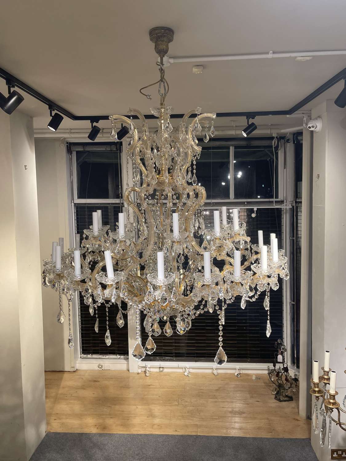 A superb gilded Mary Theresa chandelier