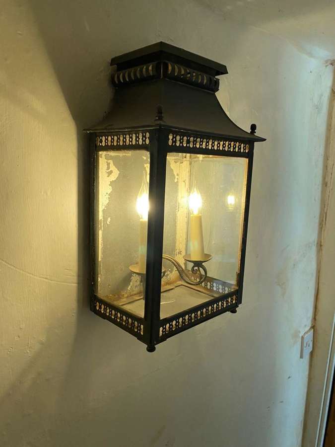 A tole Wall mounted lantern