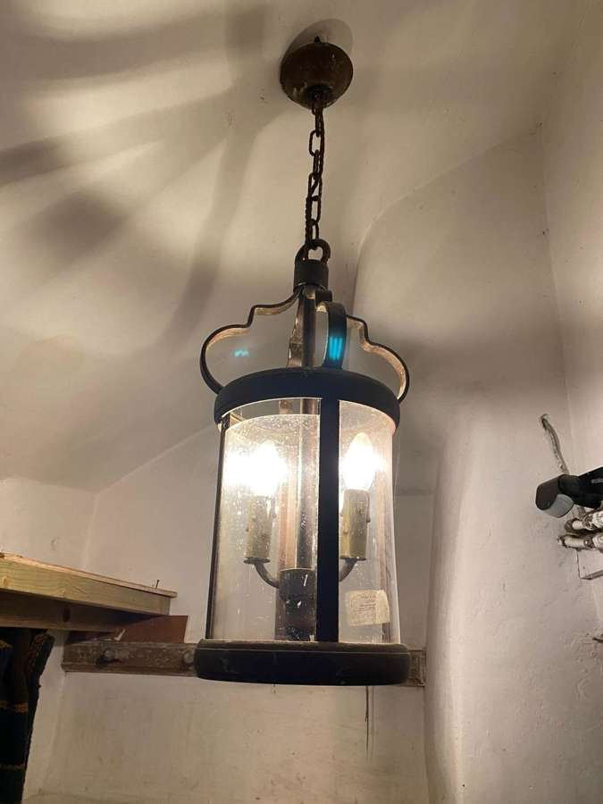 An arts and craft ceiling lantern