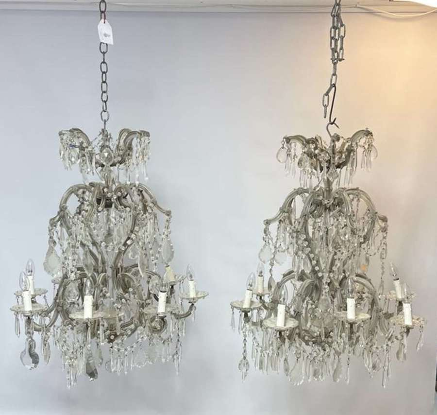 A pair of Maria Theresa Italian Chandeliers