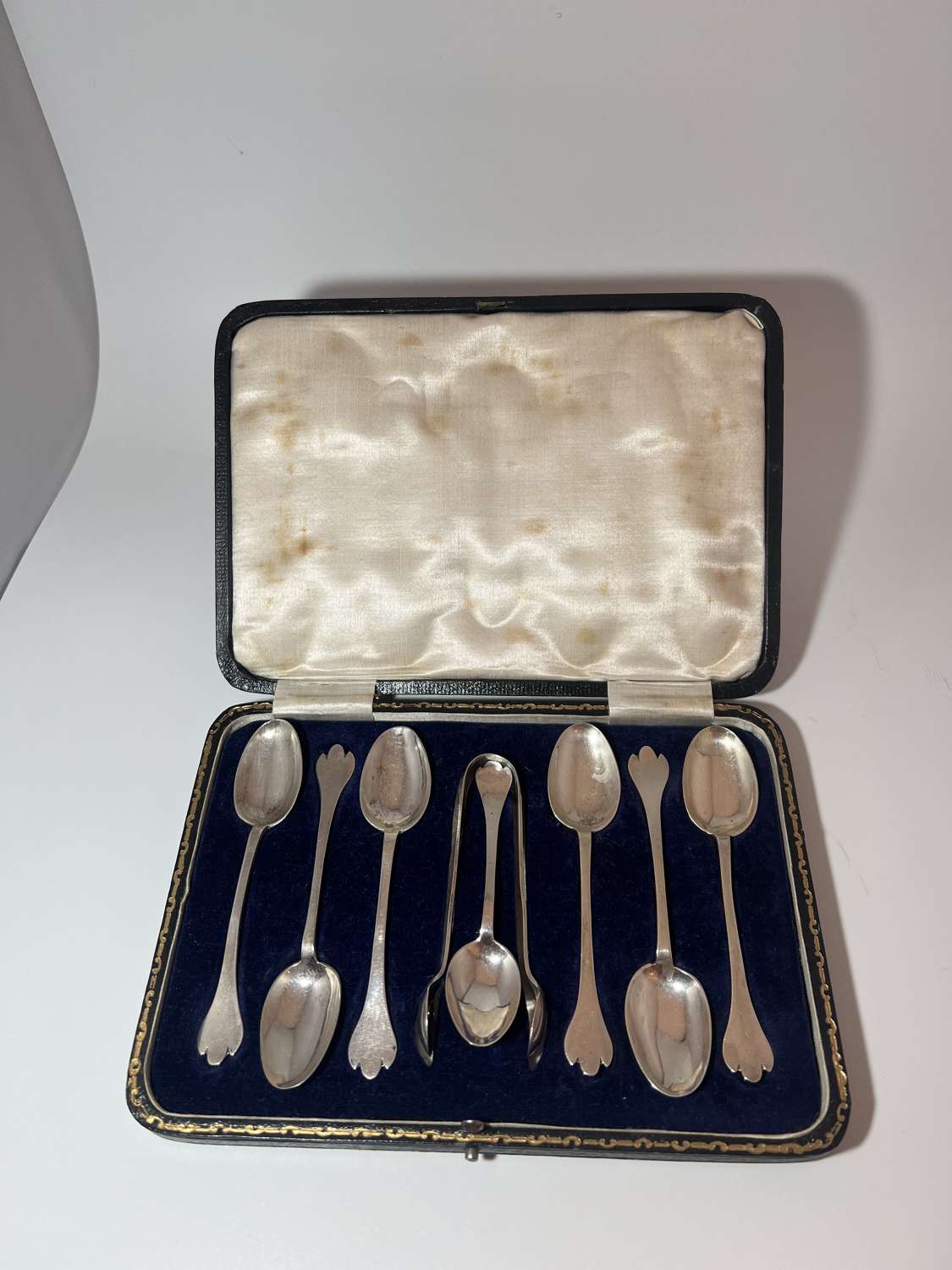 A set of six solid silver teaspoons
