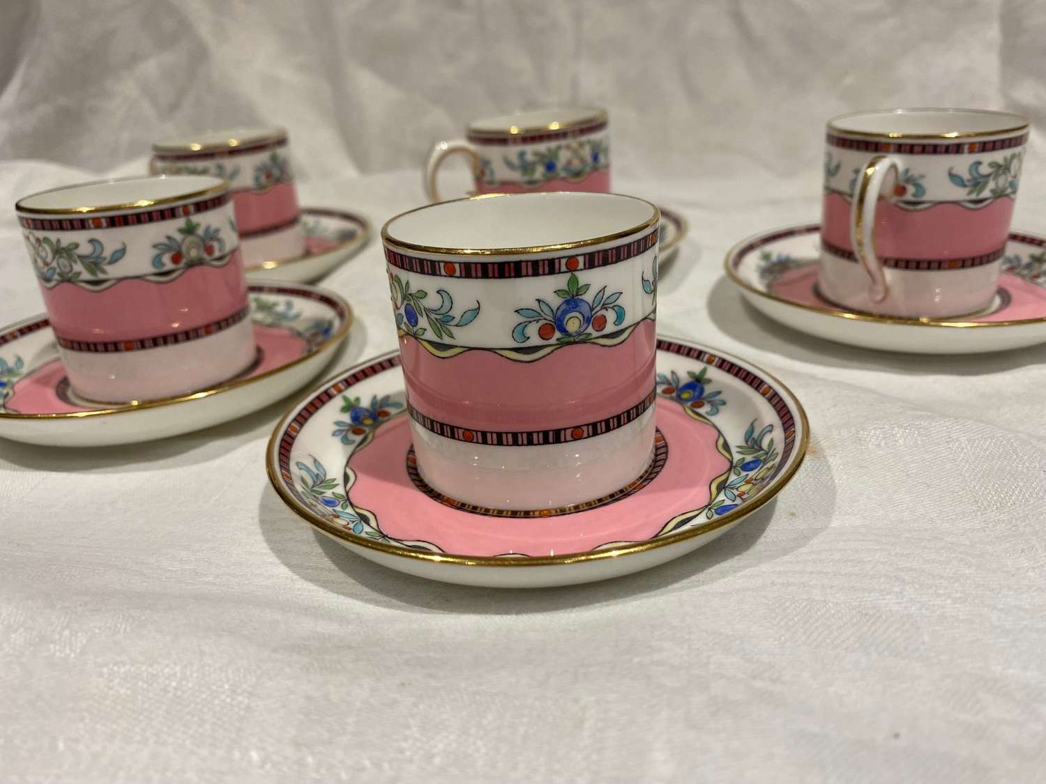 A Set of five coffee cups