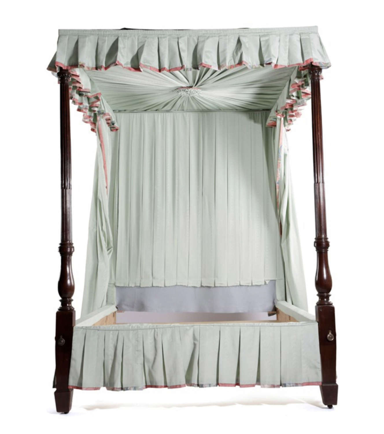 A MAHOGANY FOUR POSTER BED