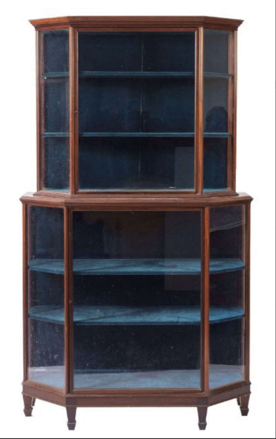 A Victorian mahogany and glazed display cabinet