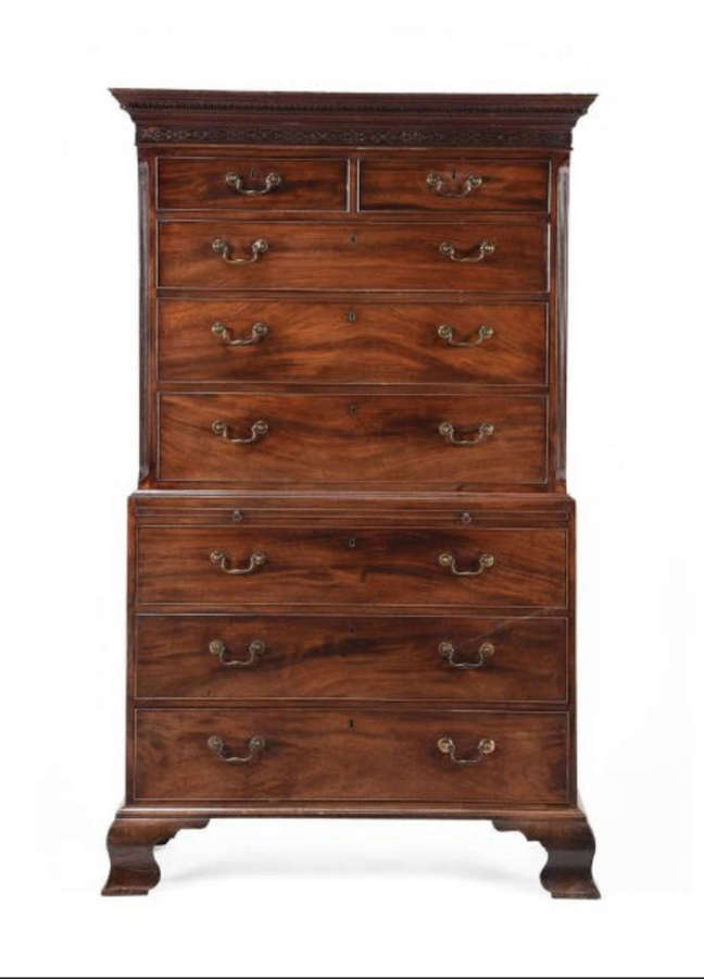 An late18th-century George III mahogany chest on chest