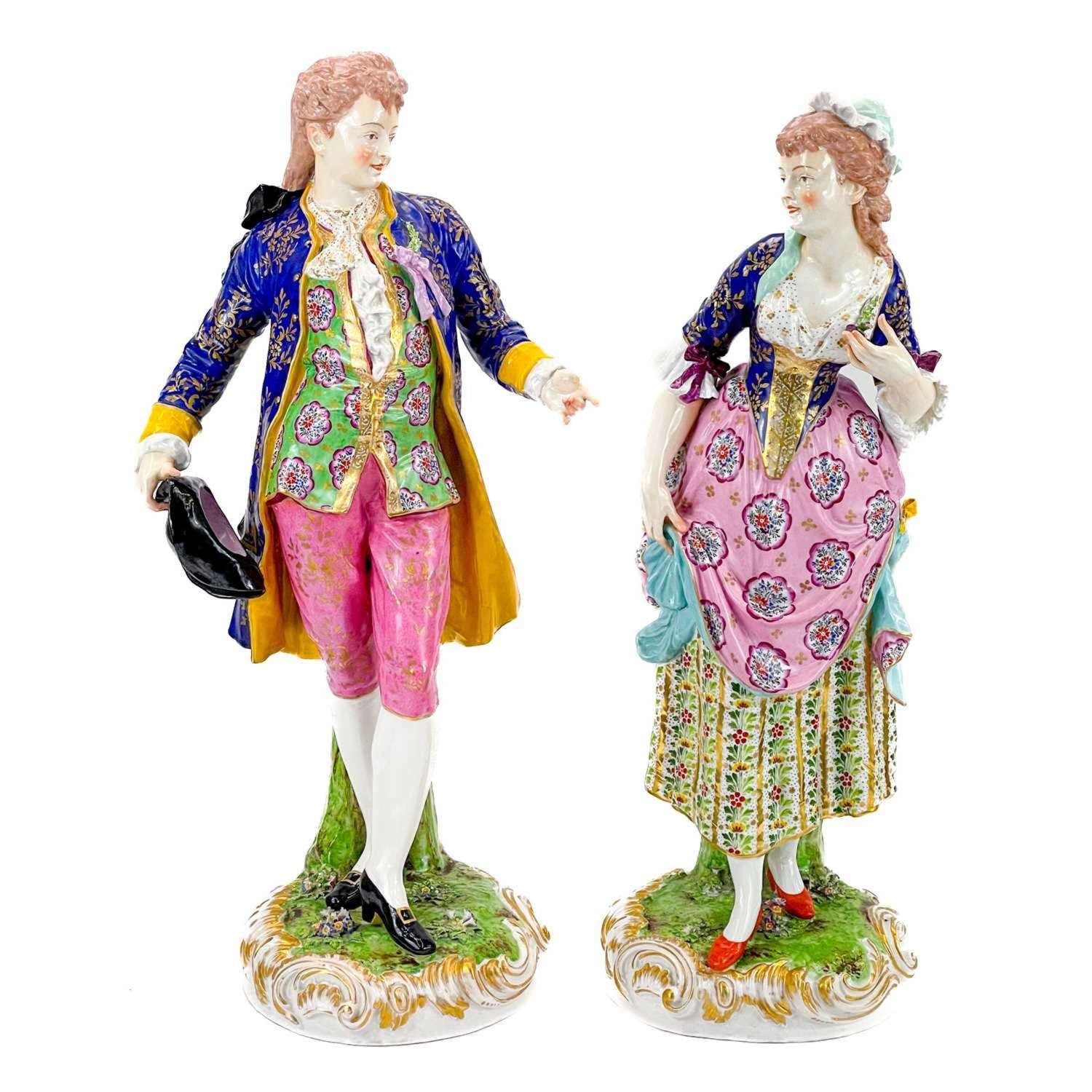 A pair of Derby style Samson large figures