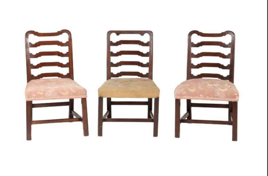 A group of three George III dining chairs