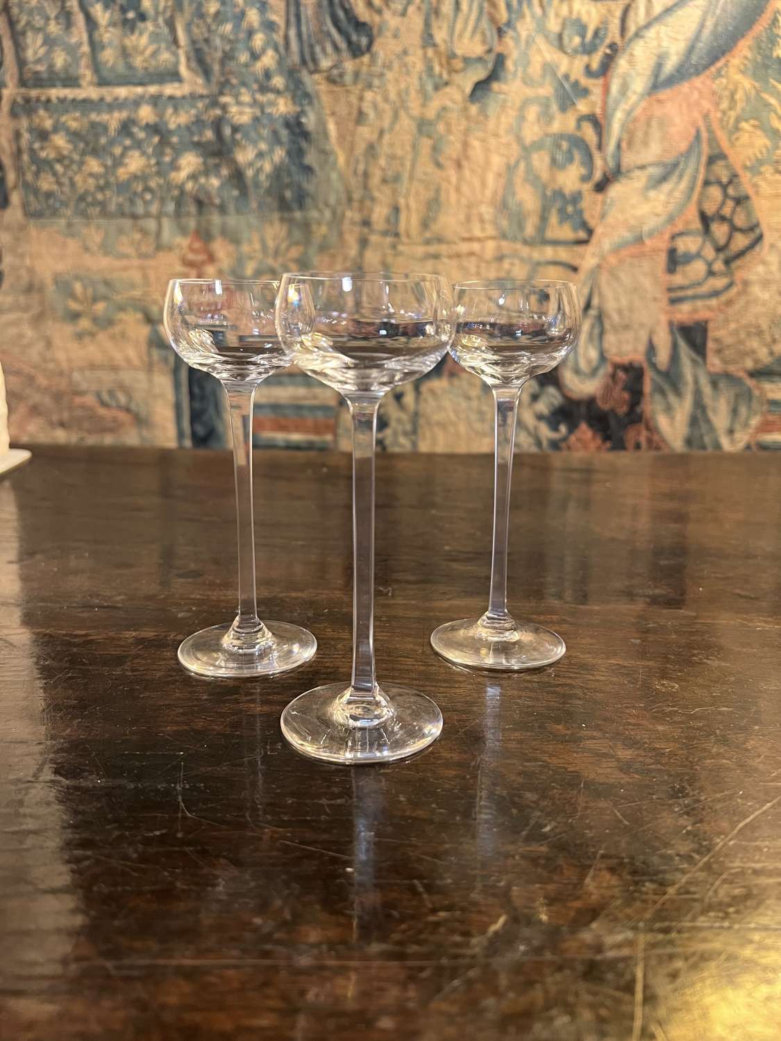 Set of three schnapps glasses