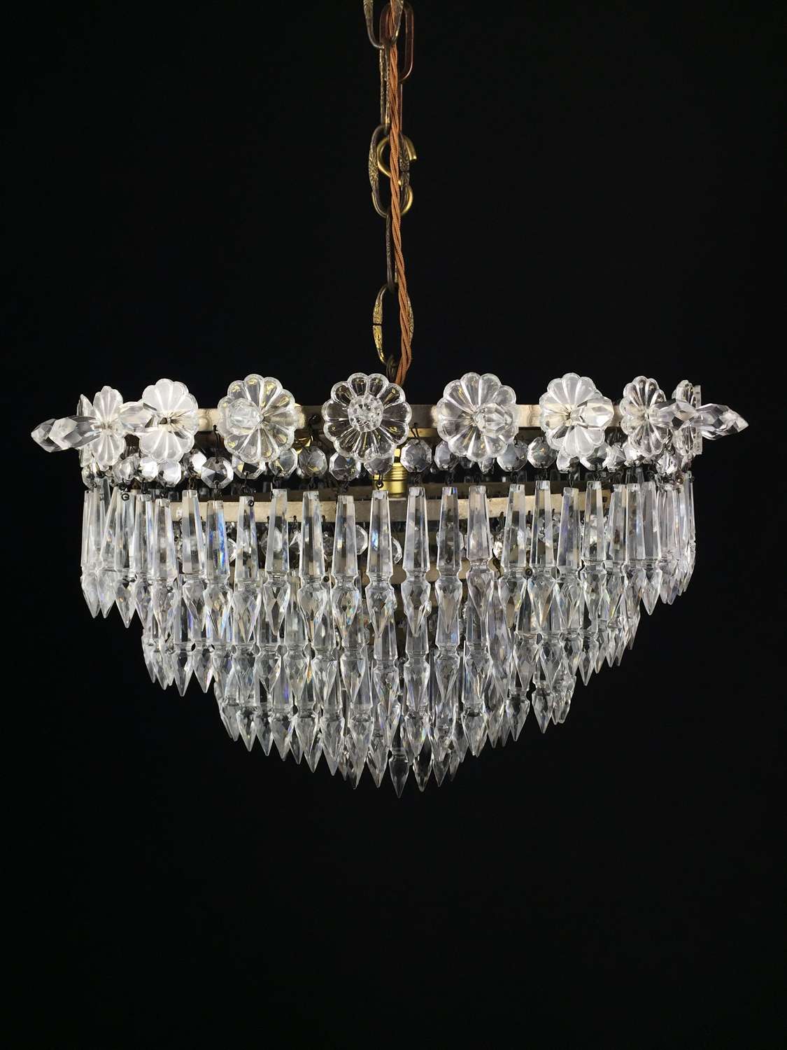 1910 English Waterfall chandelier
